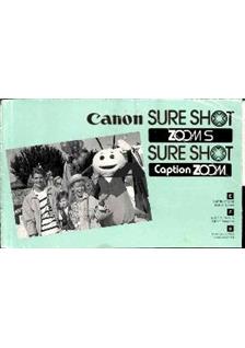 Canon SureShot Zoom S manual. Camera Instructions.